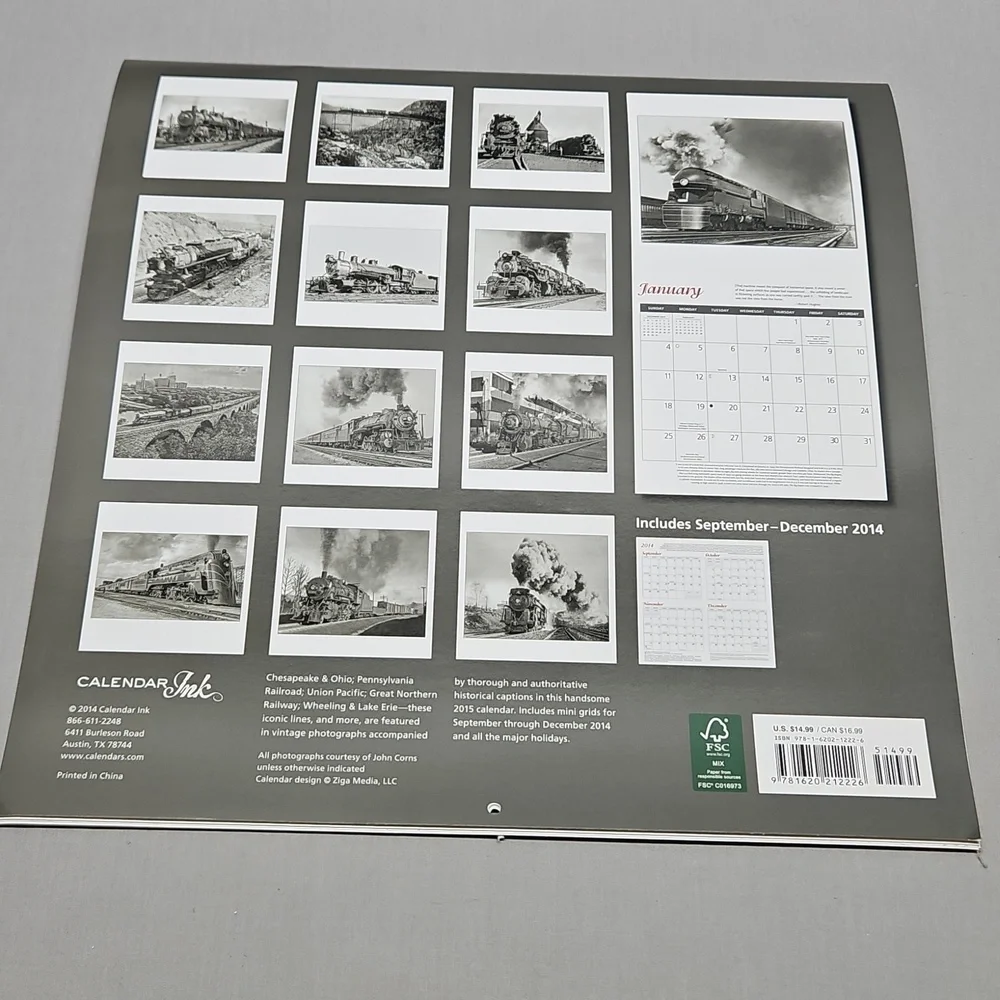 Classic Trains 2015 16-Month Railroad Calendar